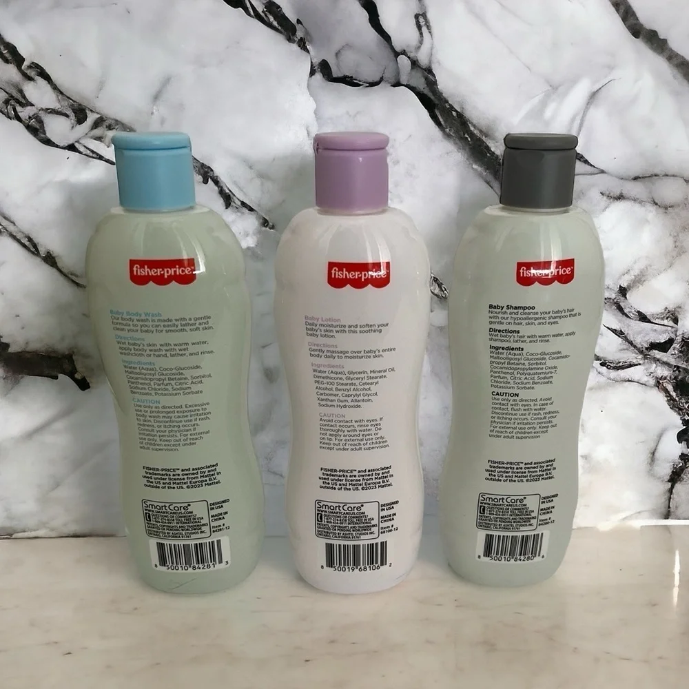 New Fisher Price Hello Bath Time Baby Body Wash Shampoo Lotion Bundle